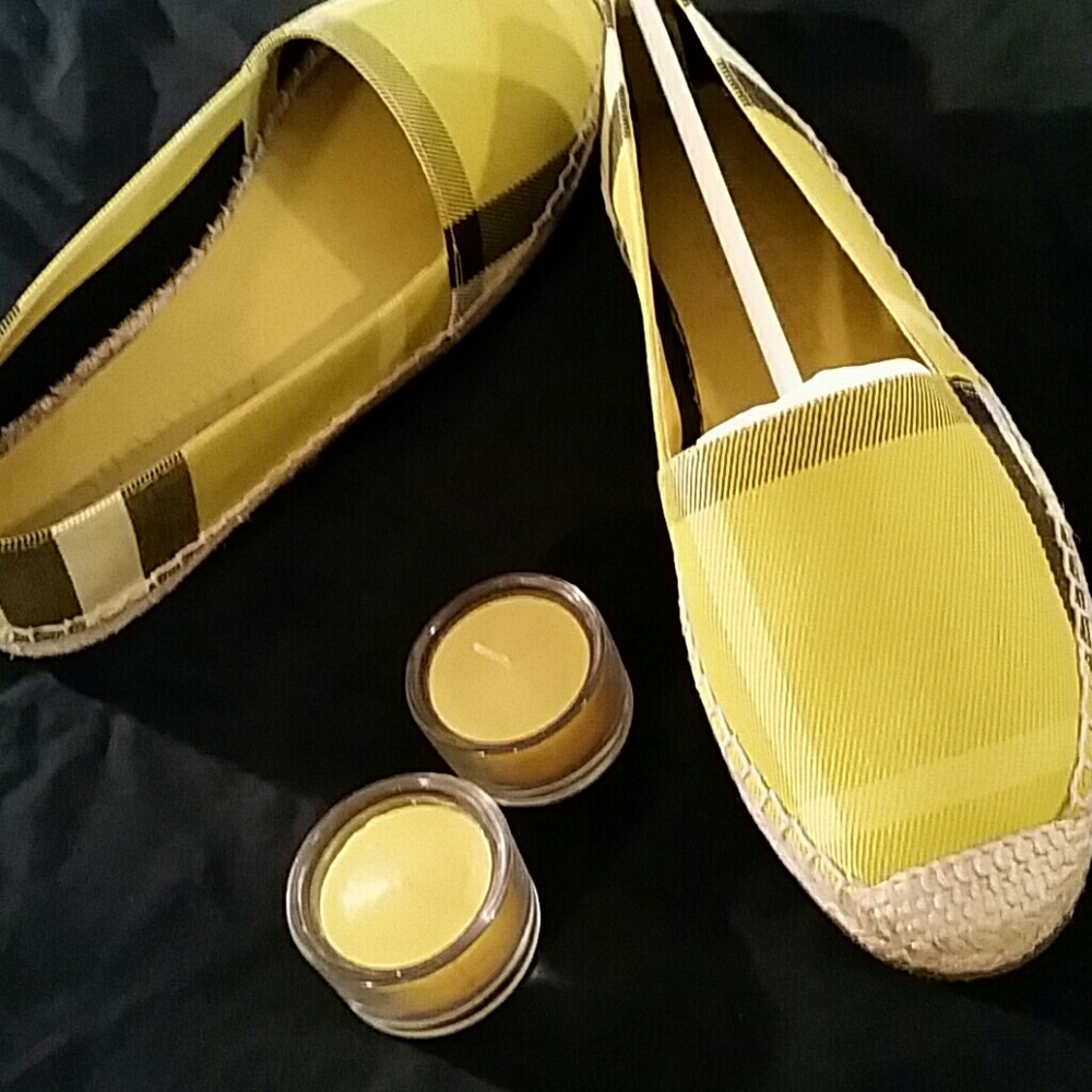 BURBERRY Leather-Trim Espadrille